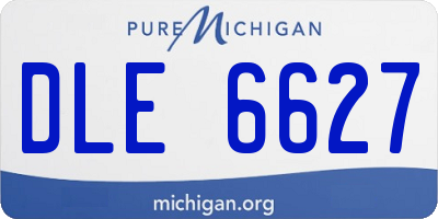 MI license plate DLE6627