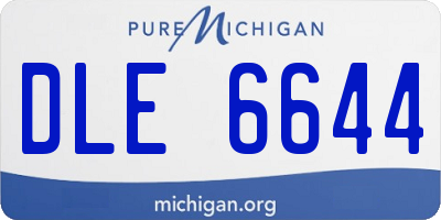 MI license plate DLE6644