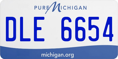 MI license plate DLE6654