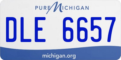 MI license plate DLE6657