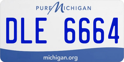 MI license plate DLE6664