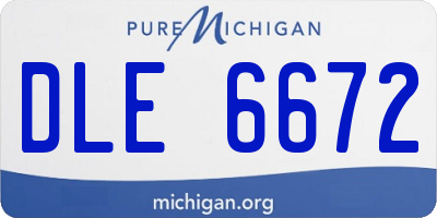 MI license plate DLE6672