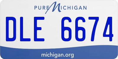 MI license plate DLE6674