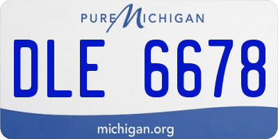 MI license plate DLE6678