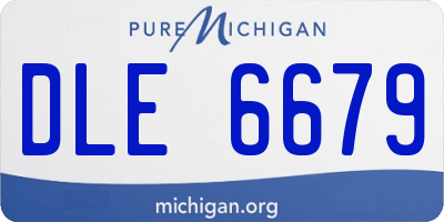 MI license plate DLE6679