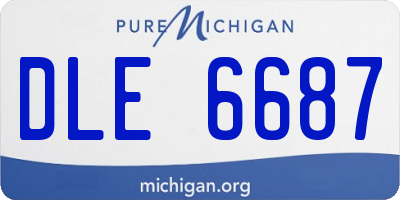MI license plate DLE6687