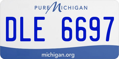 MI license plate DLE6697