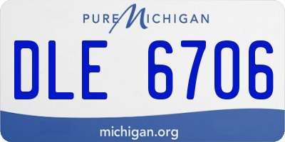 MI license plate DLE6706