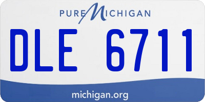 MI license plate DLE6711