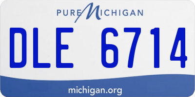 MI license plate DLE6714