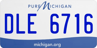 MI license plate DLE6716