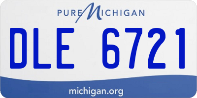 MI license plate DLE6721