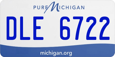 MI license plate DLE6722