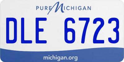 MI license plate DLE6723