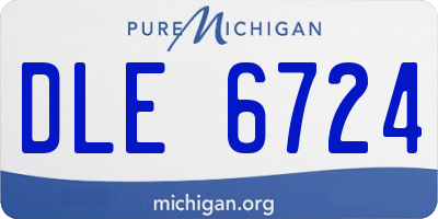 MI license plate DLE6724