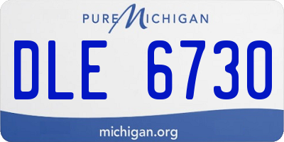 MI license plate DLE6730