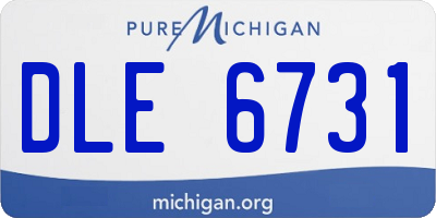 MI license plate DLE6731