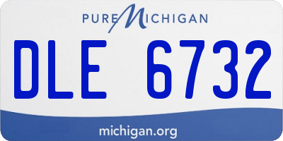 MI license plate DLE6732