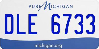 MI license plate DLE6733