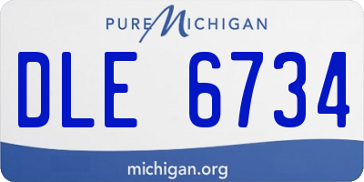 MI license plate DLE6734