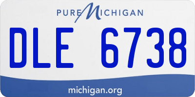 MI license plate DLE6738