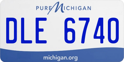 MI license plate DLE6740