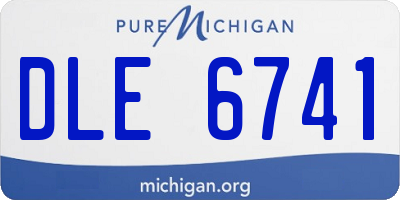 MI license plate DLE6741