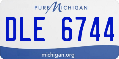 MI license plate DLE6744
