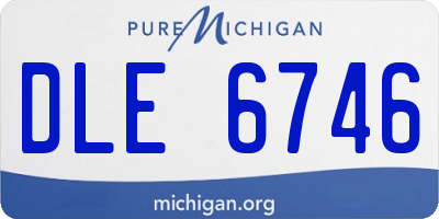MI license plate DLE6746