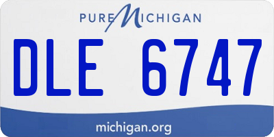 MI license plate DLE6747