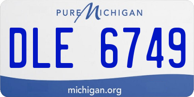 MI license plate DLE6749