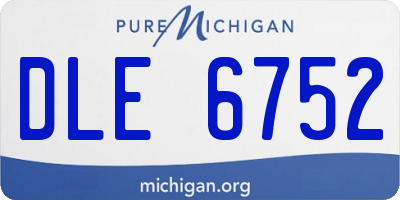 MI license plate DLE6752