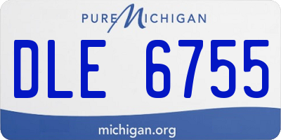 MI license plate DLE6755