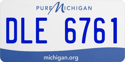 MI license plate DLE6761
