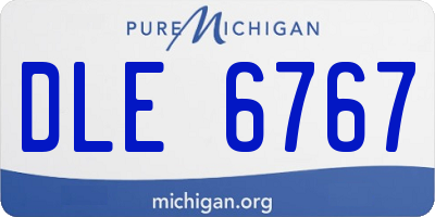 MI license plate DLE6767
