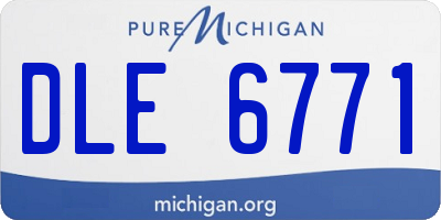 MI license plate DLE6771