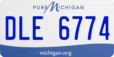 MI license plate DLE6774
