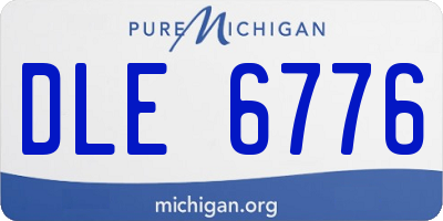 MI license plate DLE6776