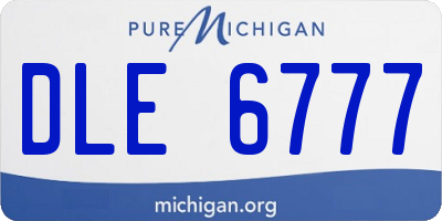 MI license plate DLE6777