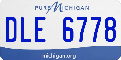 MI license plate DLE6778