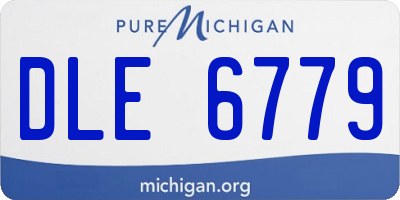 MI license plate DLE6779