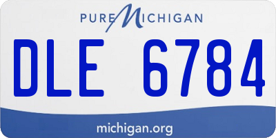MI license plate DLE6784