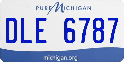 MI license plate DLE6787