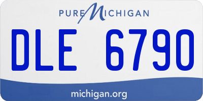 MI license plate DLE6790