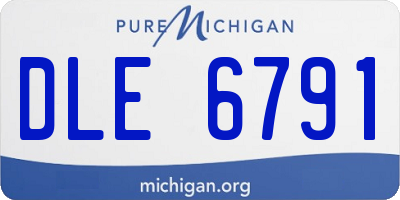 MI license plate DLE6791