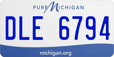 MI license plate DLE6794
