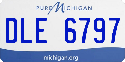 MI license plate DLE6797