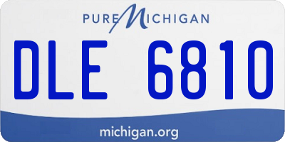 MI license plate DLE6810