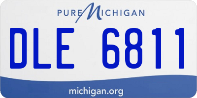 MI license plate DLE6811