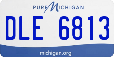 MI license plate DLE6813